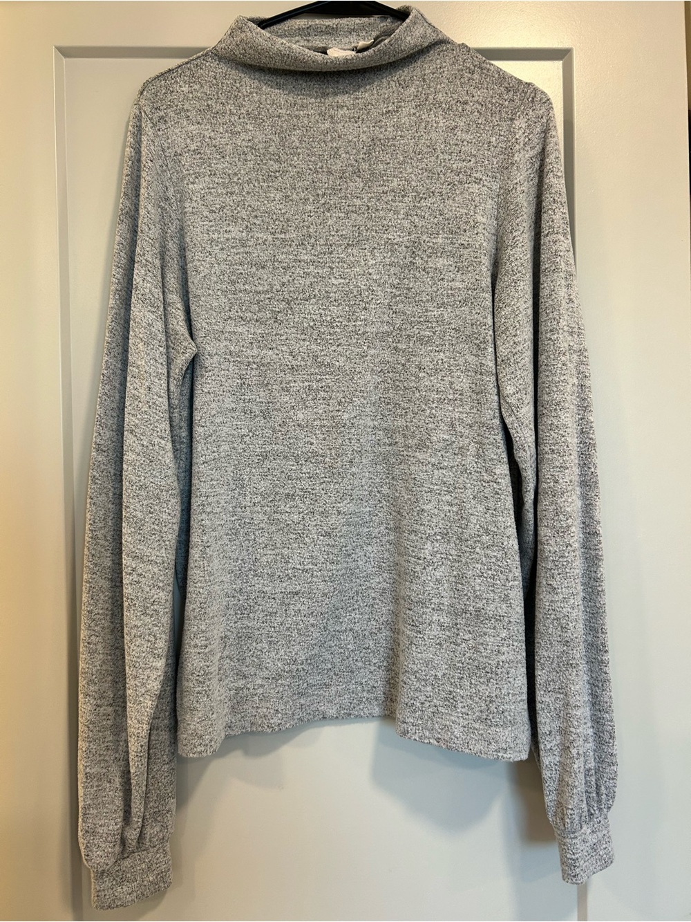 Heather Gray Mock Neck Sweater